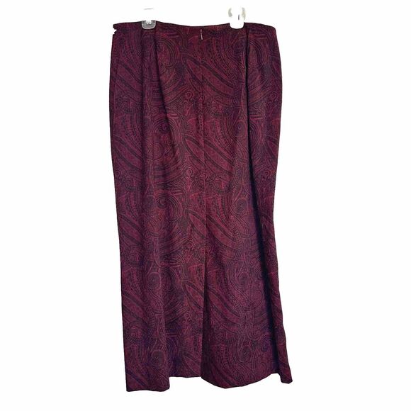 Maxi Skirt Womens Size L/14 Dark Paisley Velvet Black Whimsigoth Fairy Y2K Vtg. - Picture 3 of 10